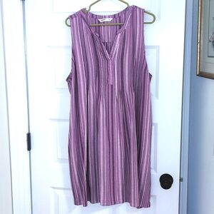 Cute Linen blend sleeveless XXL dress.